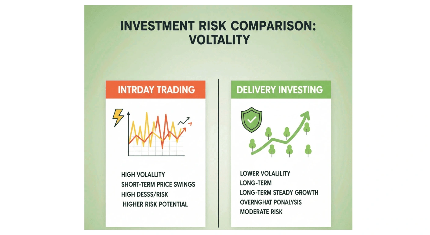 Investment Risks Comparison Between Intraday and Delivery Trade