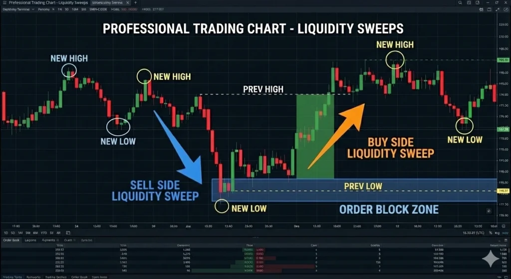 liquidity sweep and order block