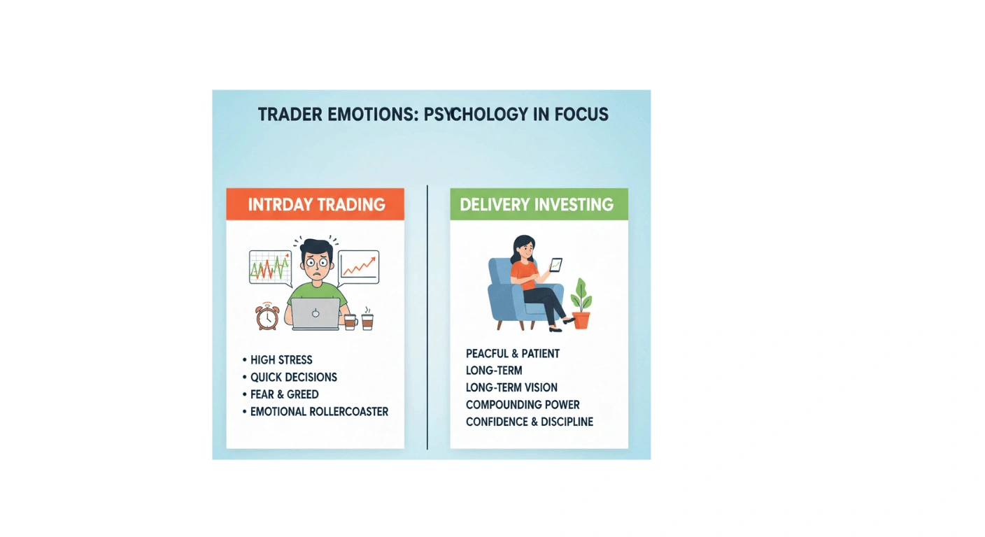 Psychology and Emotions Difference Between Intraday and Delivery Trade
