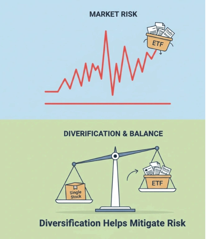 Risks involved in ETFs.
