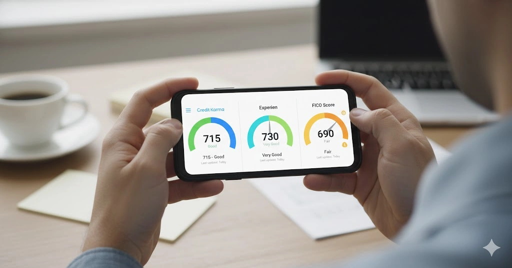 credit card credit score difference