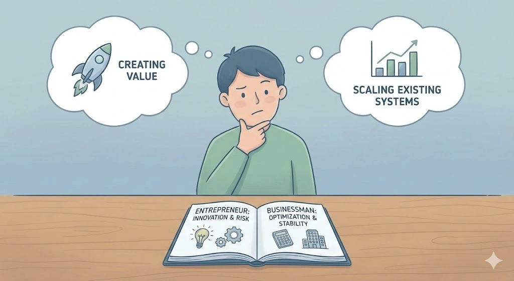 entrepreneur vs businessman mindset explained