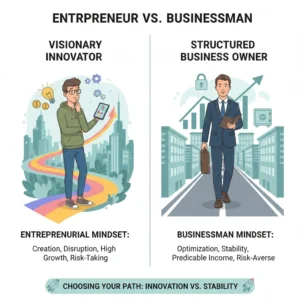 entrepreneur vs businessman core difference