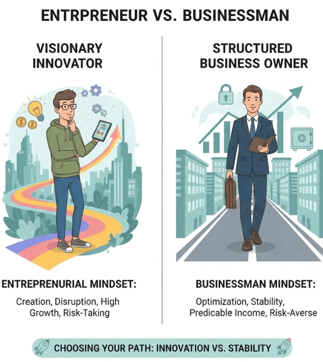 Entrepreneur vs Businessman Thumbnail