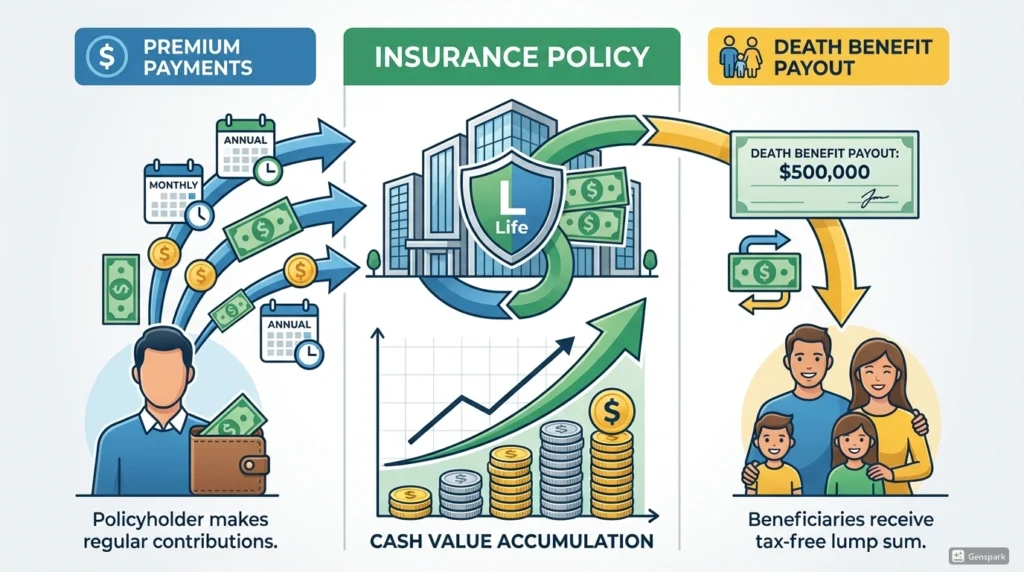 what is life insurance premium and death benefit