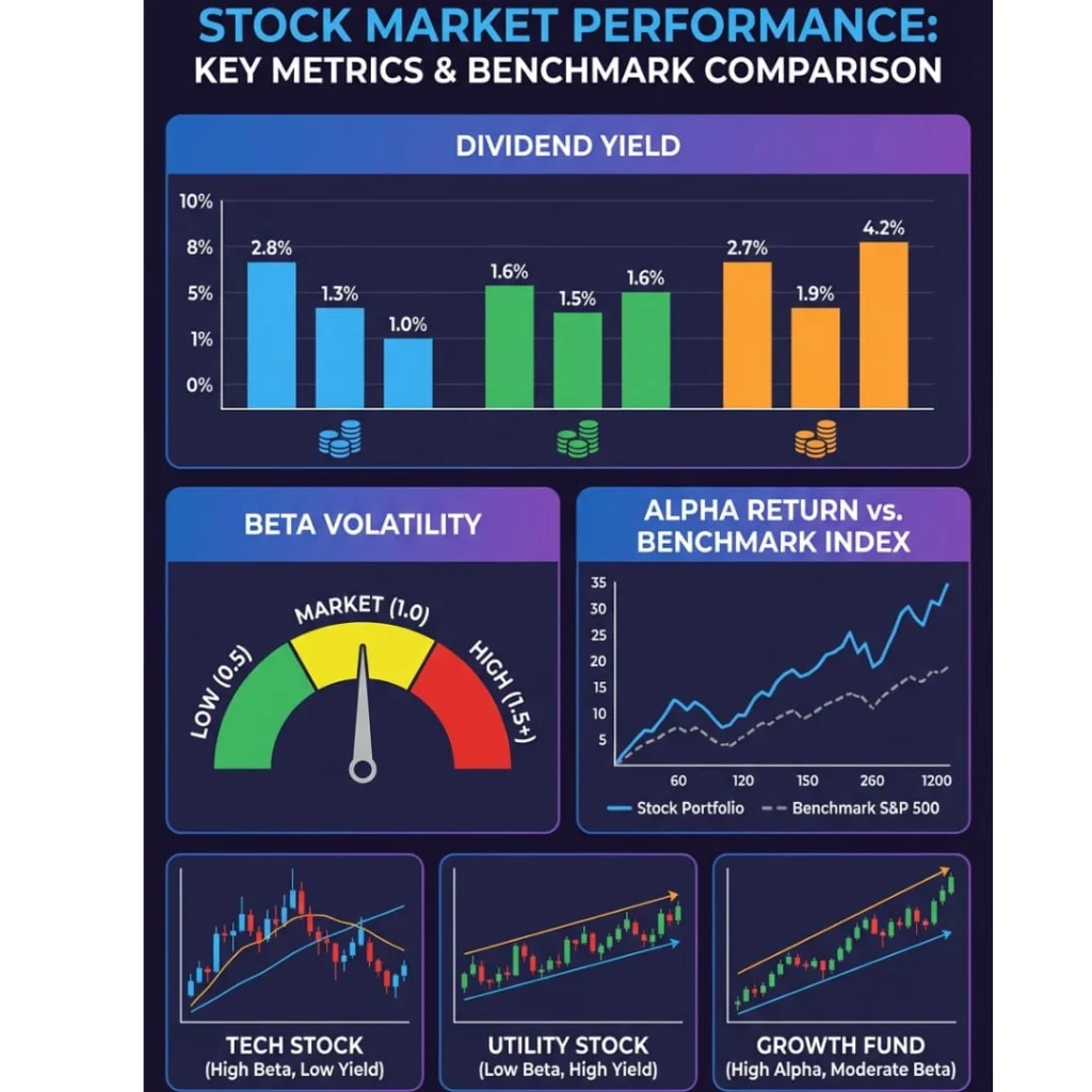 finance ratios dividend yield beta, alpha market risk