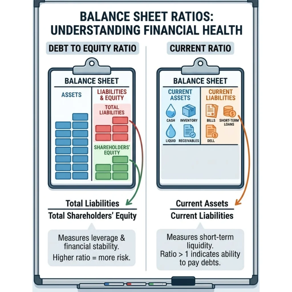 finance ratios debt to equity current ratio quick ratio explained.