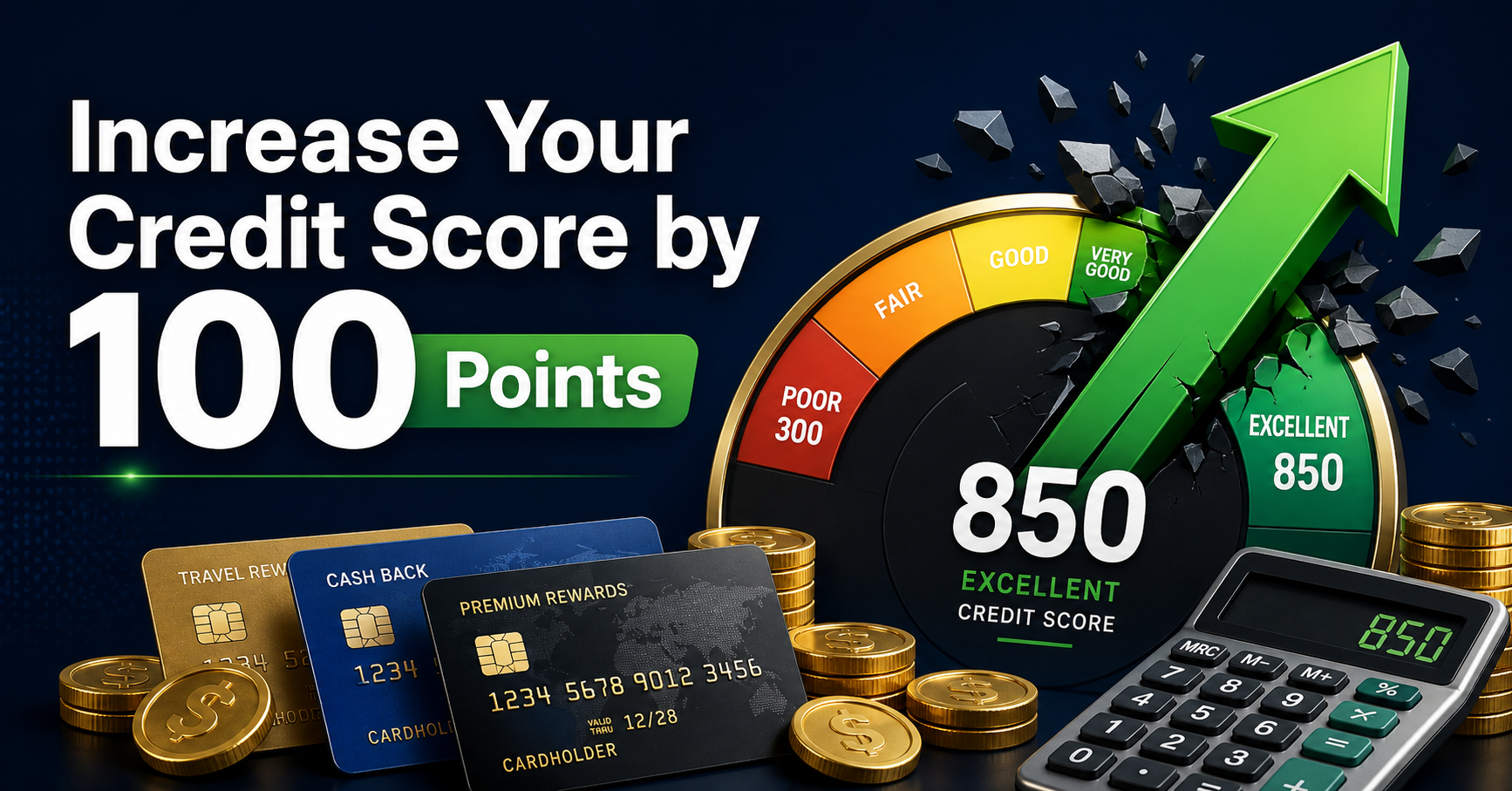 How to increase credit score by 100 points fast — step-by-step guide`