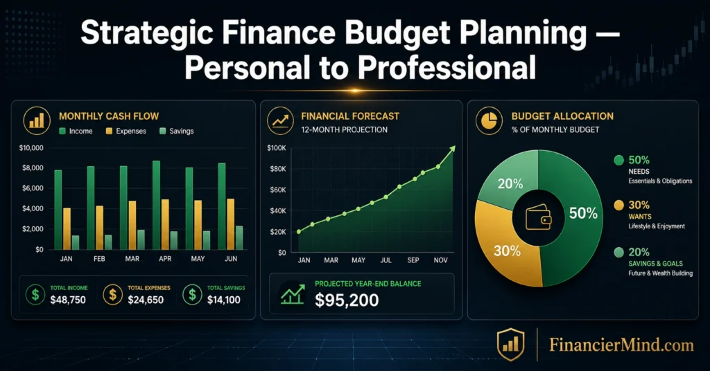 Strategic finance budget planning system for personal finance and startups — how to budget your personal finance at an advanced level
