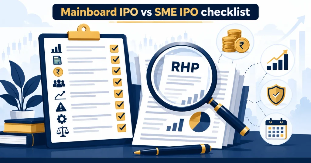 Checklist for evaluating a Mainboard IPO vs SME IPO before applying